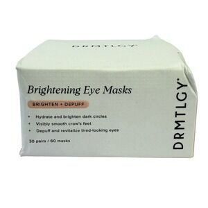 DRMTLGY Brightening Eye Masks 60 Masks Caffeine Niacinamide Hyaluronic Acid New